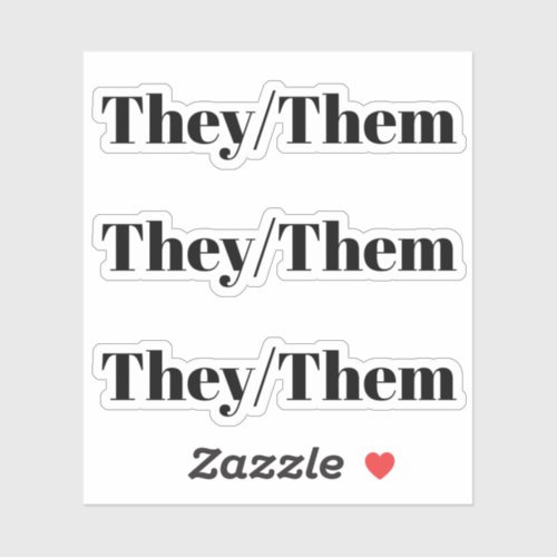 They Them black gender pronouns lgbtq Sticker