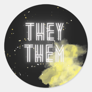 they them classic round sticker