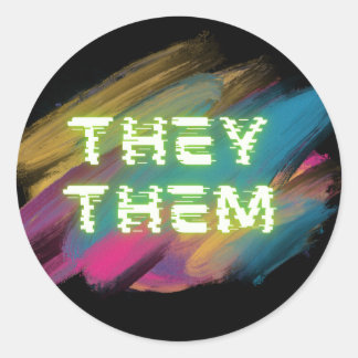 they them cool sticker to share pronoun preference
