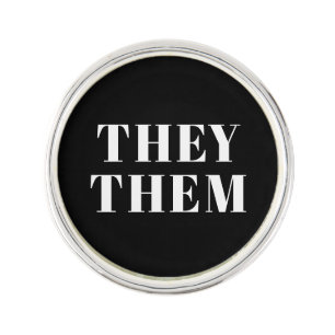 They, Them, Gender Pronouns Lgbtq Lgbt Pride Lapel Pin