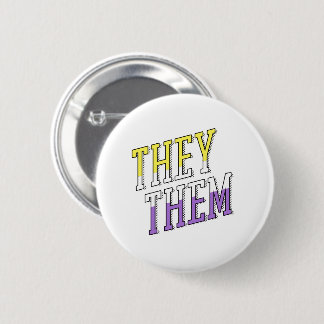 They Them Nonbinary Colors Button