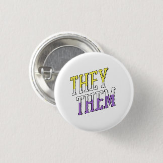 They Them Nonbinary Colors Button