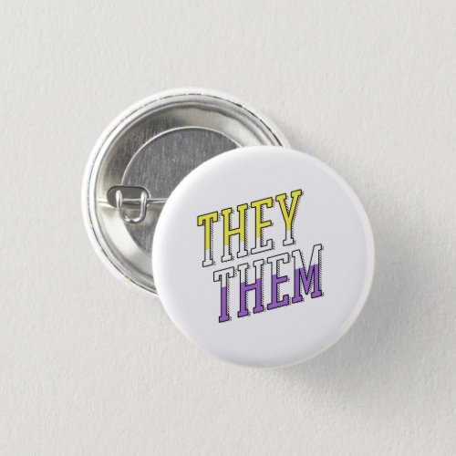 They Them Nonbinary Colors Button