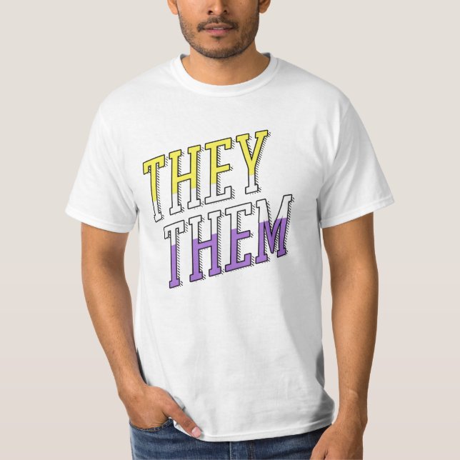 They Them Nonbinary Colors T-Shirt (Front)