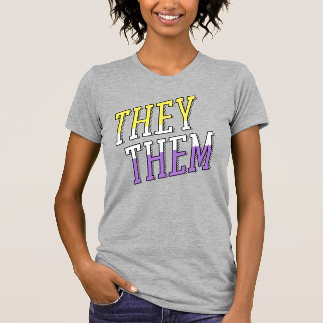 They Them Nonbinary Colors T-Shirt (Front)