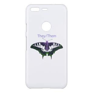 They/Them Nonbinary Pride Swallowtail Butterfly Uncommon Google Pixel Case