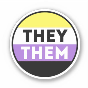 They Them Nonbinary Sticker