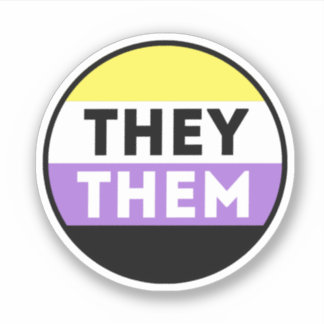They Them Nonbinary Sticker