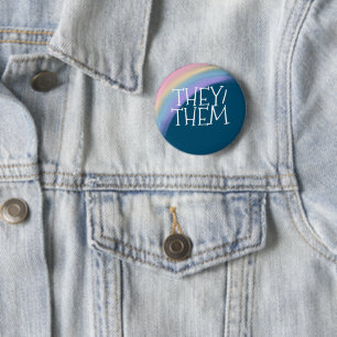 They Them Pronoun Button