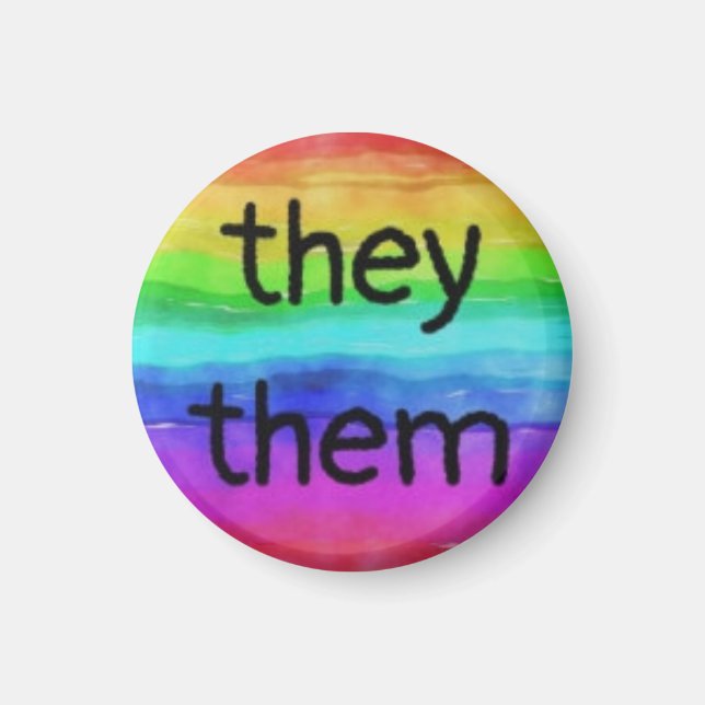 They/Them pronoun magnet (Front)