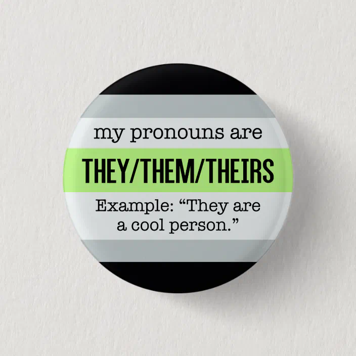 They Them Pronouns Agender Flag Button Zazzle Com