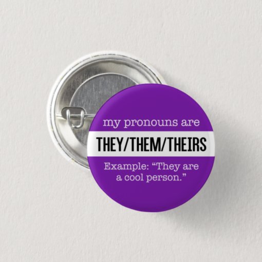 They Them Pronouns Gender Creative Flag Pinback Button Zazzle