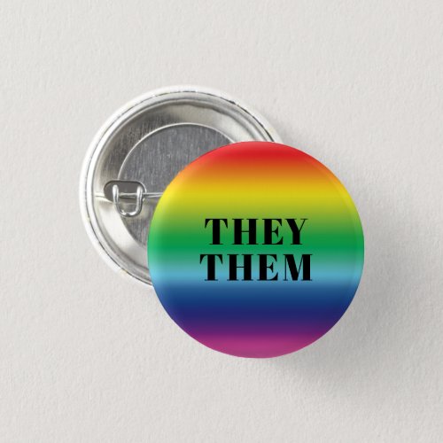 They Them Pronouns Lgbtq Lgbt Pride Rainbow Button