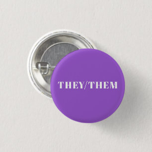 They, Them purple Gender Pronouns Lgbtq pride pin
