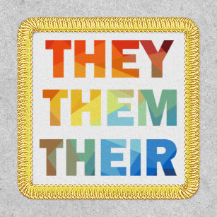 They/Them Pronouns Iron On Patch