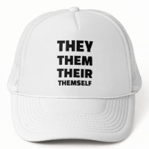 They/Them/Their hat (black text)