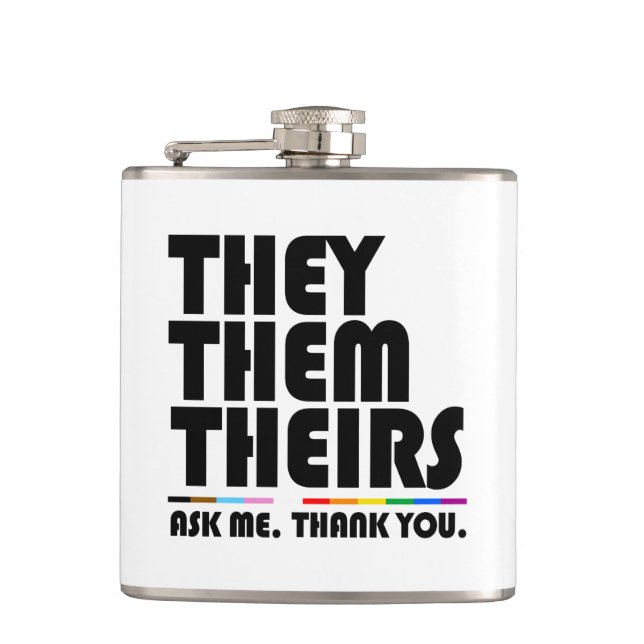 They Them Theirs Flask (Front)