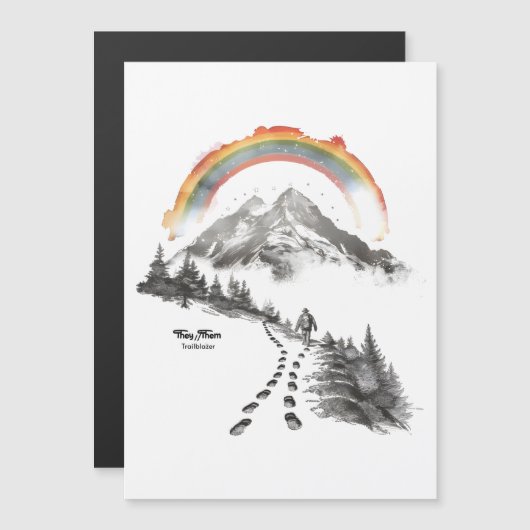 They/Them Trailblazer – LGBTQ Pride Camping Art,  (Front/Back)