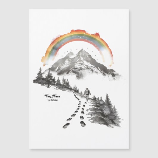 They/Them Trailblazer – LGBTQ Pride Camping Art,  (Front)