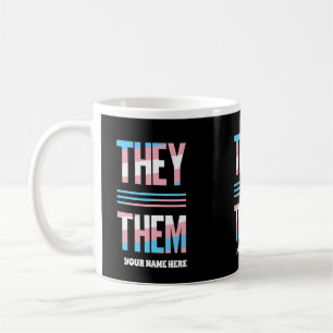 They Them Trans Flag Colors Coffee Mug