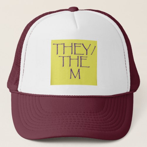 theythem trucker hat