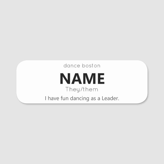 they/them - WCS Leader Name Tag (Front)