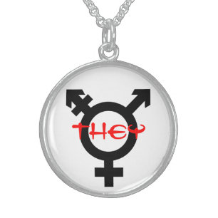 They Transgender Sterling Silver Necklace