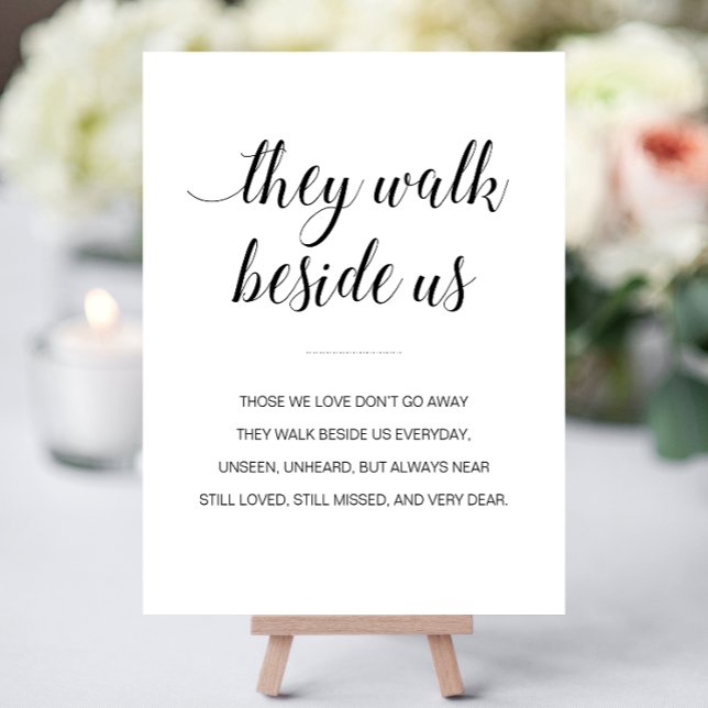 They Walk Beside Us Memorial Poem Wedding Foam Board (Creator Uploaded)