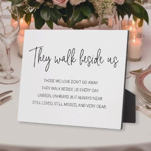 They Walk Beside Us Poem Memorial Wedding Plaque