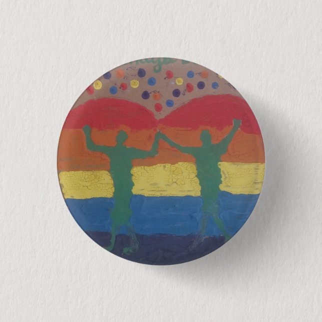 They wed the rainbow wedding by Yeshaya Dank Button (Front)