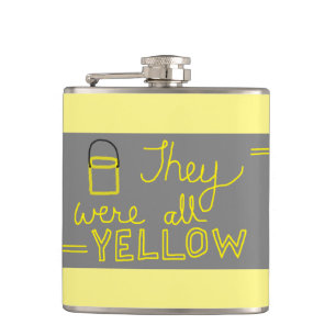 They Were All Yellow Vinyl Wrapped Flask
