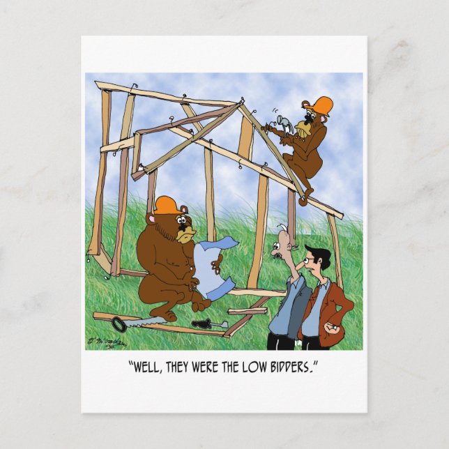 They Were Low Bidders Postcard (Front)