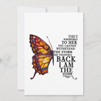 They Whispered Her You Cannot Withstand The Storm Thank You Card