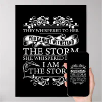 Sulfing girl poster I am the storm she whispered back