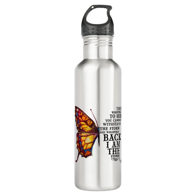 They Whispered To Her You Cannot Withstand Stainless Steel Water Bottle (Front)