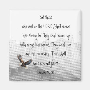 They Who Wait Upon the Lord Eagle Isaiah Magnet