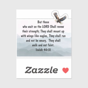 They Who Wait Upon the Lord Eagle Isaiah Sticker