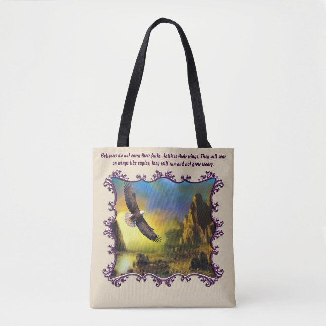 They will soar on wings like eagles tote bag (Front)