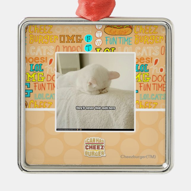 they'll never find meh here metal ornament (Front)