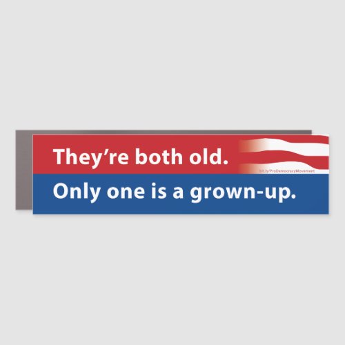 Theyre both old Only one is a grown_up  Car Magnet