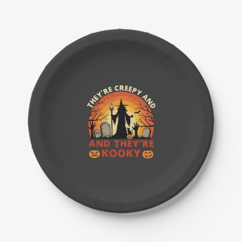 Theyre Creepy Kooky Halloween Witch Graveyard Pump Paper Plates