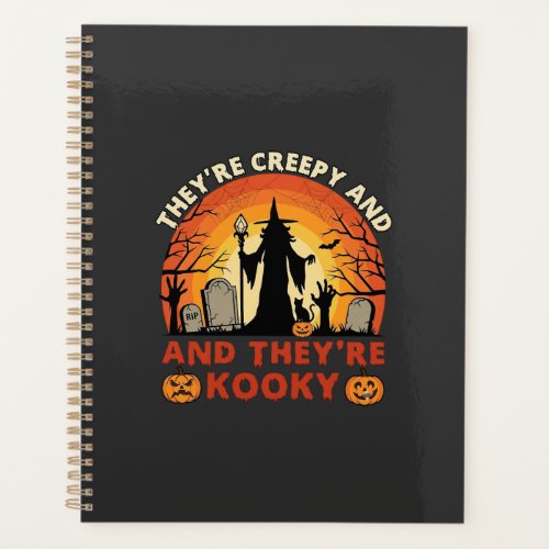 Theyre Creepy Kooky Halloween Witch Graveyard Pump Planner
