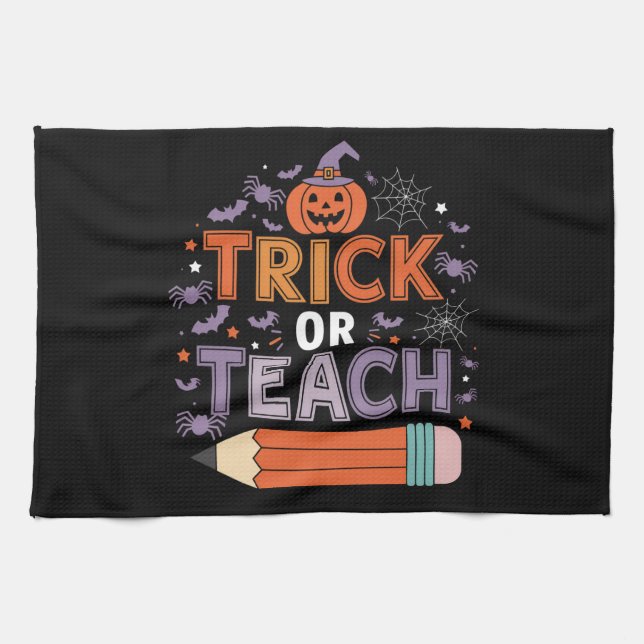 They're Eating Dogs And Cats And Pets Halloween Kitchen Towel (Horizontal)
