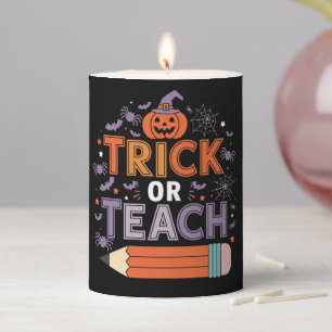 They're Eating Dogs And Cats And Pets Halloween Pillar Candle