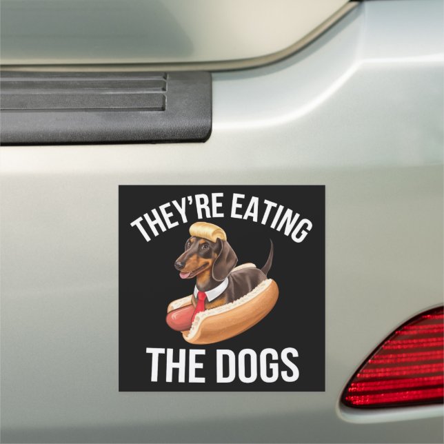 They're Eating The Dogs Donald Trump Debate 2024  Car Magnet (In Situ)