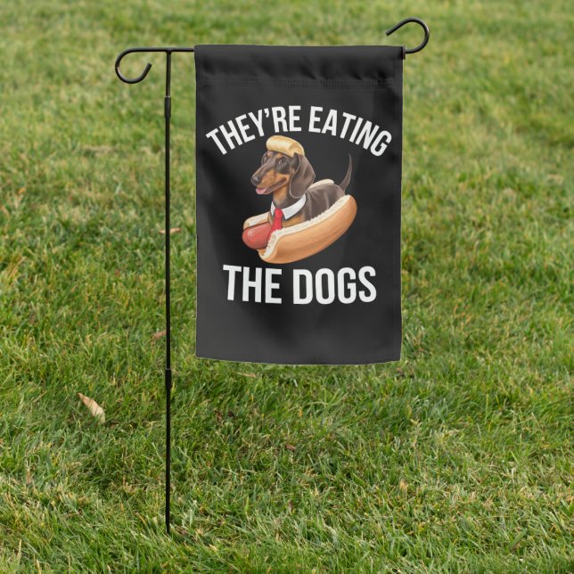 They're Eating The Dogs Donald Trump Debate 2024  Garden Flag (In SItu)