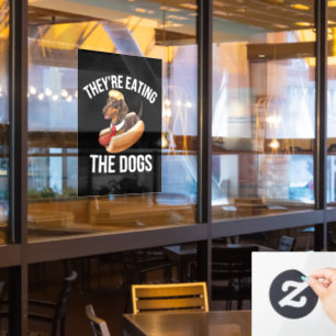 They're Eating The Dogs Donald Trump Debate 2024  Window Cling