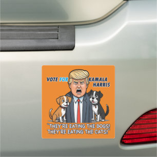 They're Eating The Dogs Funny Trump Kamala 2024  Car Magnet