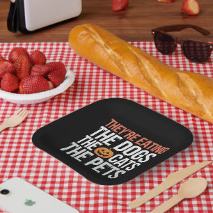 Theyre Eating The Dogs The Cats The Pets Halloween Paper Plates