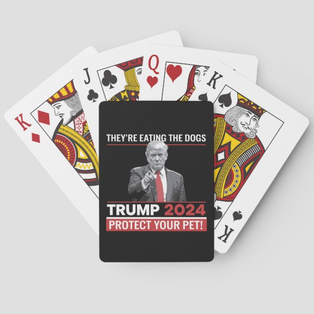 They're Eating The Dogs Trump 2024 Debate  Poker Cards (Back)